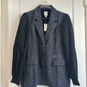NWT!! Women’s Maeve Anthropologie Textured Blazer with Black Sleeves